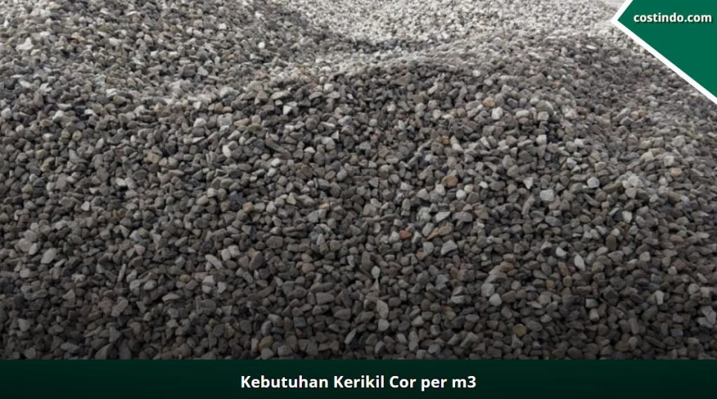 Menghitung Kebutuhan Kerikil Cor per m3 kubik